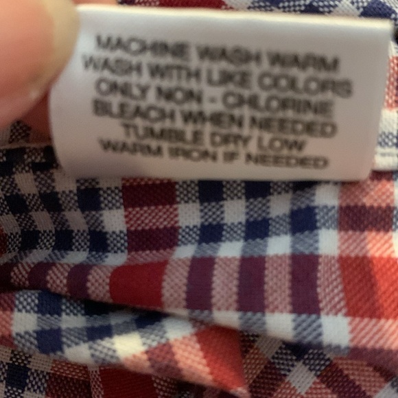 Cremieux Classics Slim Fit Stretch Oxford Red & Blue Plaid Button Down  Large - Picture 5 of 5